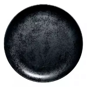 location assiette ronde noire dark pour vaisselle de réception