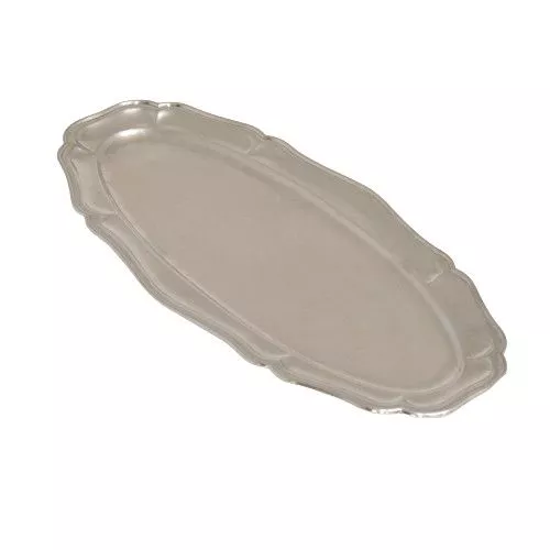 Grand Plateau à Poisson Ovale 60x29 Cm - Acier Inoxydable Vintage 1980 - Neuf