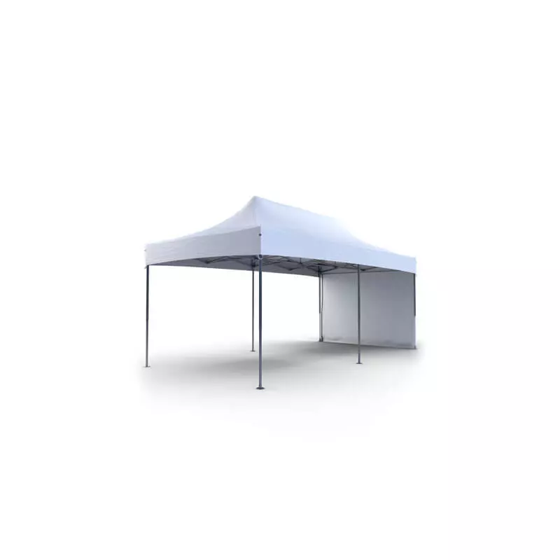 Tente pliante blanche de 3 x 6 m avec 4 poids de lestage