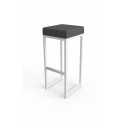 Tabouret Kubo blanc assise gris
