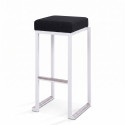 Tabouret Kubo blanc assise noir