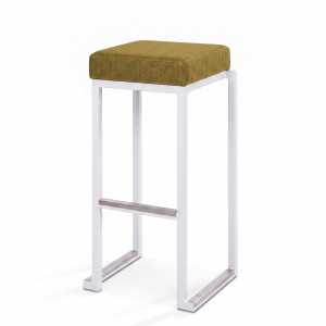 Tabouret Kubo blanc assise verte